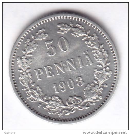 @Y@   FINLAND  50  Pennia 1908  Zilver / Ag     (1969) - Finland