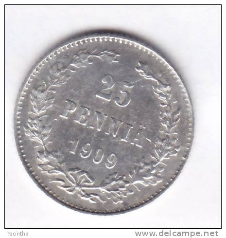 @Y@   FINLAND   25  Pennia 1909  Zilver / Ag     (1970) - Finland