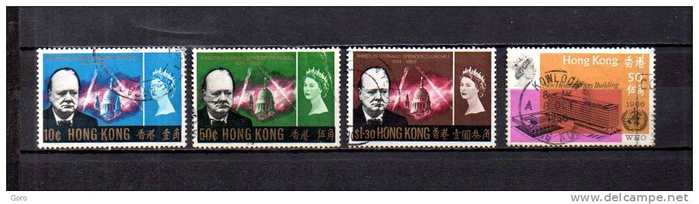 Hong  Kong   1966  .-   Y&T  Nº   216/218 - 221 - Gebraucht