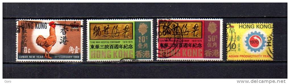 Hong  Kong   1969-70  .-   Y&T  Nº   240 - 248/249 - 250 - Oblitérés