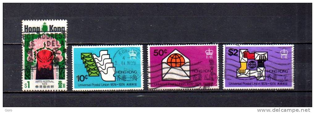 Hong  Kong   1974  .-   Y&T  Nº   288 - 290/292 - Ungebraucht