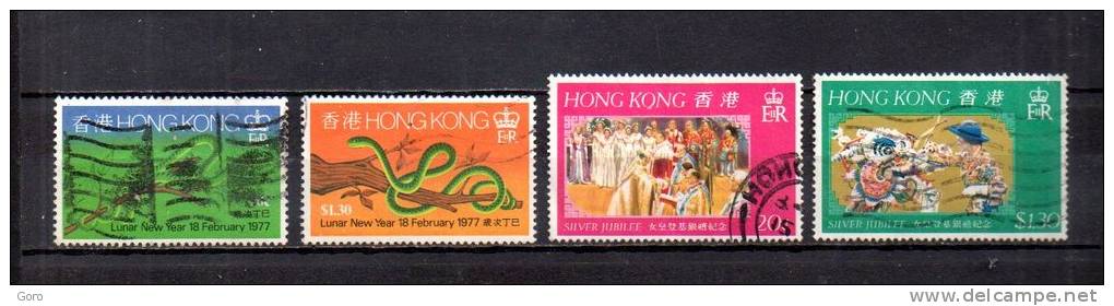 Hong  Kong   1977  .-   Y&T  Nº   323/324 - 325/326 - Nuevos