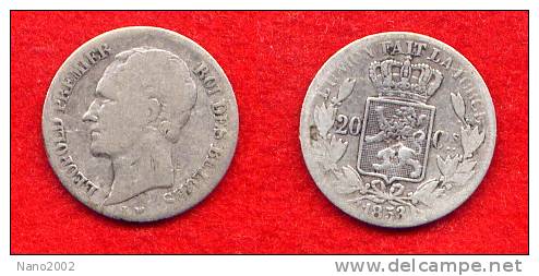 BELGIQUE - BELGIUM - LEOPOLD I  - 20 CENT. 1853 - 20 Cents