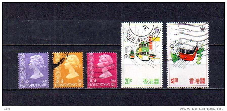 Hong  Kong   1977-78  .-   Y&T  Nº    328/330- 331 - 333 - Oblitérés