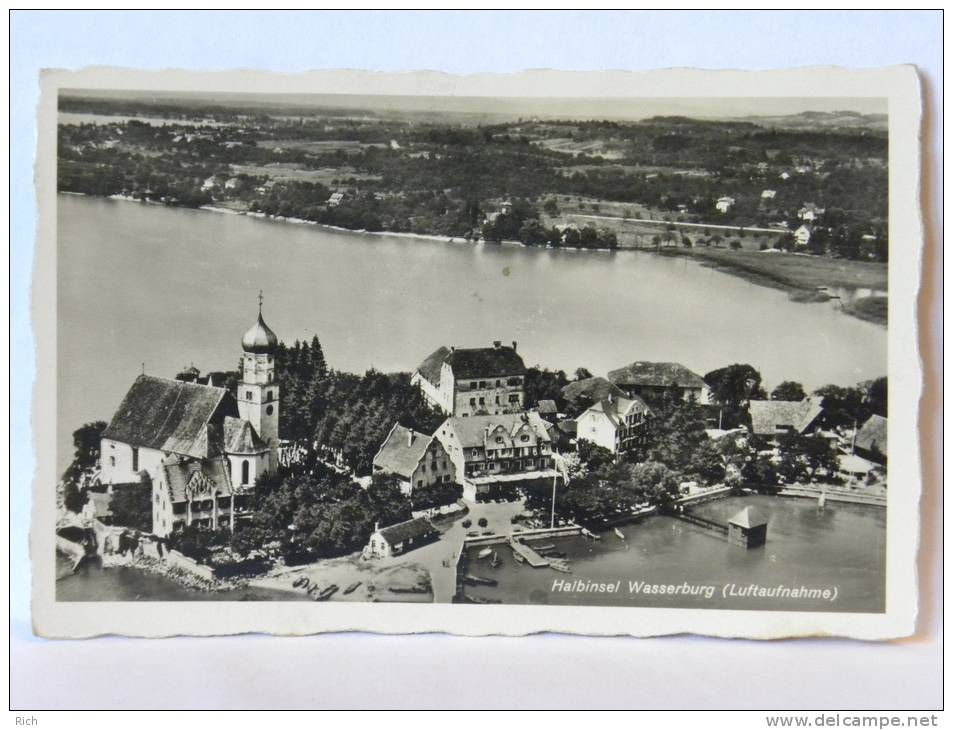 CPA Allemagne - Halbinsel Wasserburg - Am Bodensee - Hôtel Krone Téléfon 536 - Wasserburg (Bodensee)