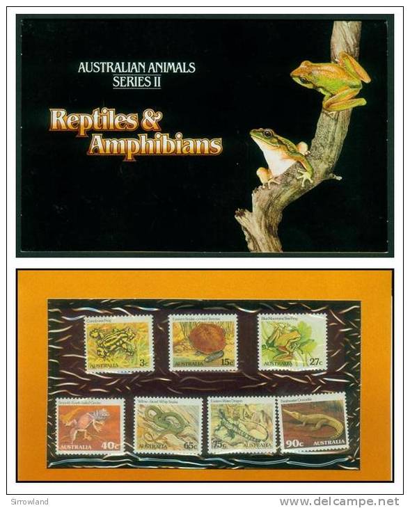 Australien  1982  Freimarken - Reptilien Und Amphibien  (7 ** (MNH) Kpl. )  Mi: 781-87 (5,00 EUR) - Presentation Packs