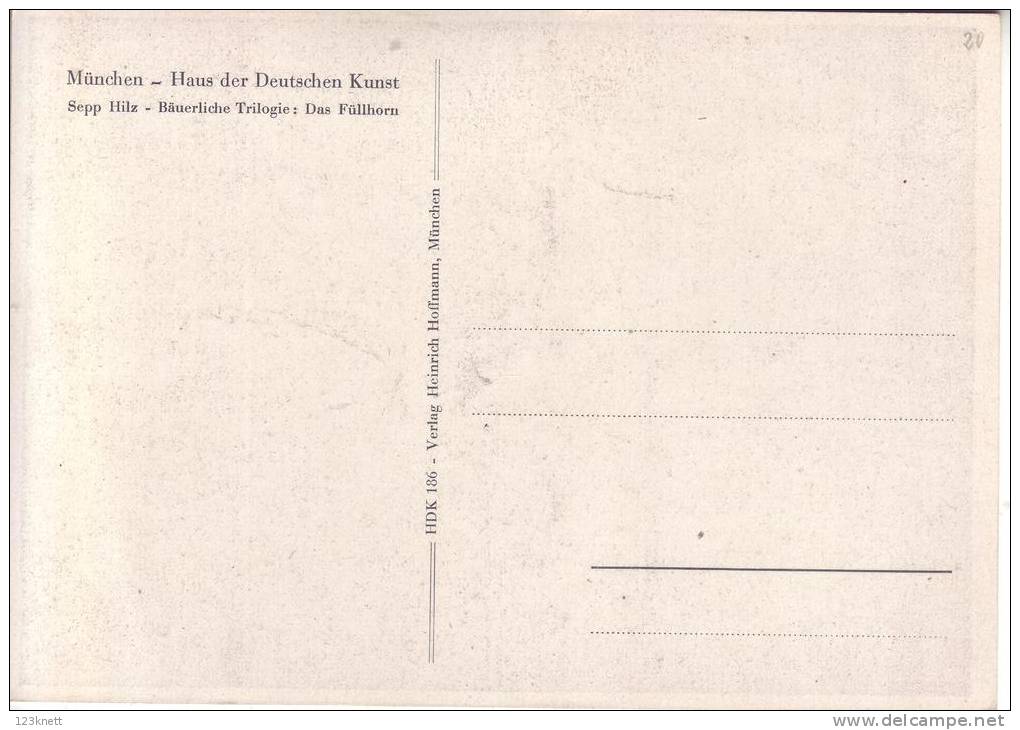 Das Füllhorn, - Sepp Hilz - München Haus Der Deutschen Kunst HDK 186 - Malerei & Gemälde