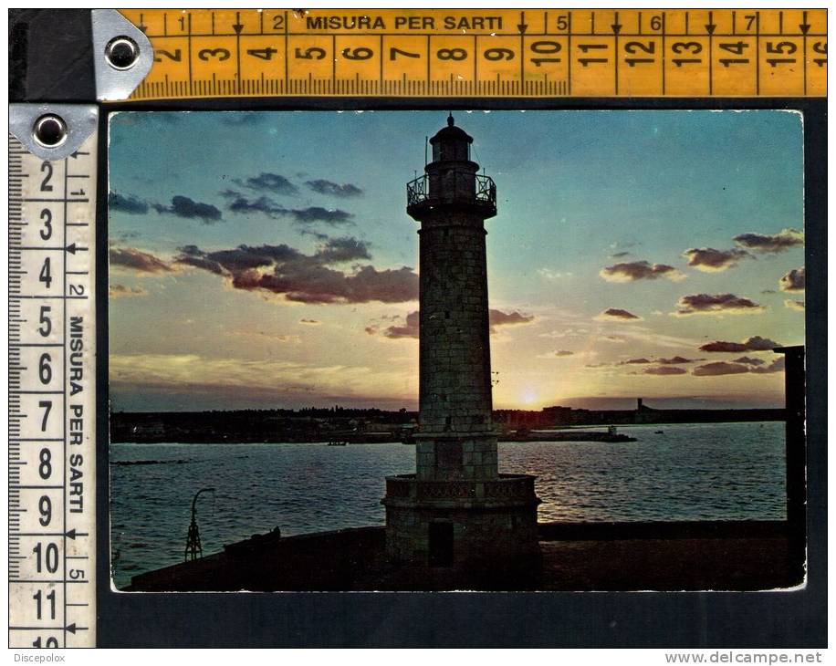 D1689  Molfetta ( Bari ) - Faro, Phare, Light House, Lenhturn / Timbre Annullo: 1974 Anno Marcogniano - Ediz. Locale - Molfetta