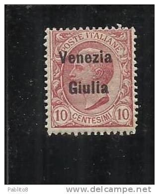 VENEZIA GIULIA 1918 SOPRASTAMPATO D´ITALIA ITALY OVERPRINTED CENT. 10 C MNH - Vénétie Julienne