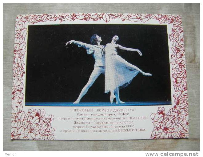 Russia -Ballet -Prokofyev -Romeo And Julia Postcard Sized Calendar 1986    D86853 - Dance