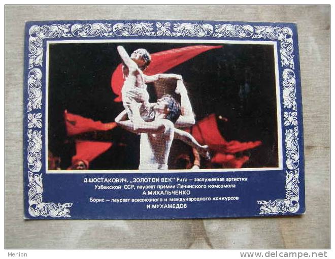 Russia -Ballet -Shostakovits  Postcard Sized Calendar 1986    D86855 - Dance