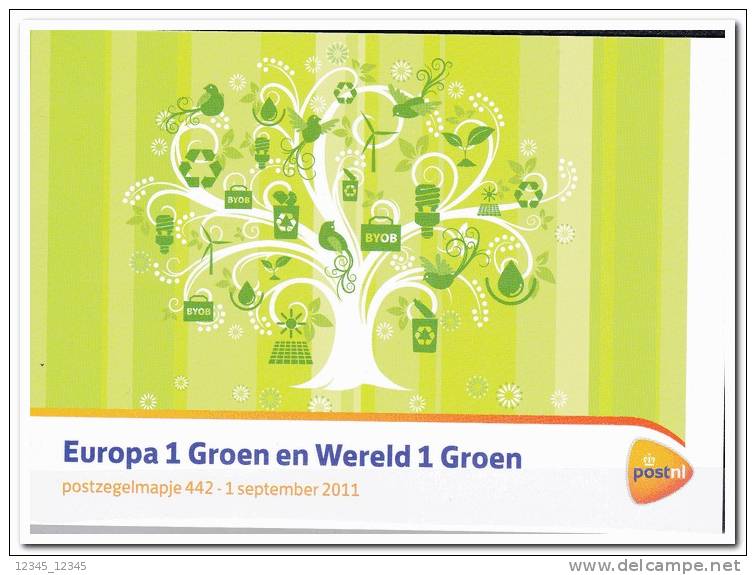 Nederland 2011, Postfris MNH, Folder 442,  The Environment - Unused Stamps