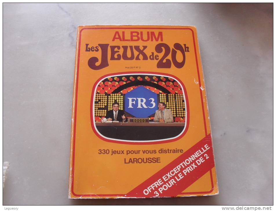 Album Les Jeux De 20 H Maitre Capello  FR3 Telévision 1979 - Jeux De Société