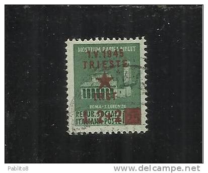 OCCUPAZIONE TRIESTE 1945 L. 2+2 SU 0,25 TIMBRATO - Occ. Yougoslave: Fiume