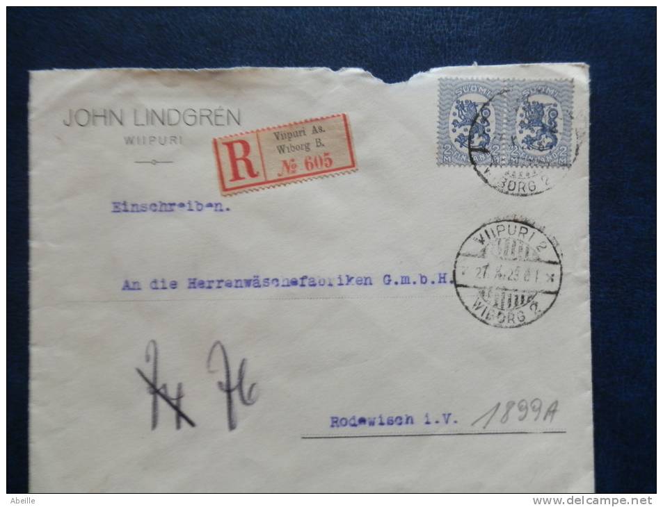 A1899A    LETTER 1923  REGISTRED - Storia Postale