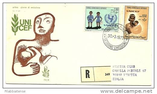 1972 - Somalia 146/47 UNICEF - FDC, - UNICEF