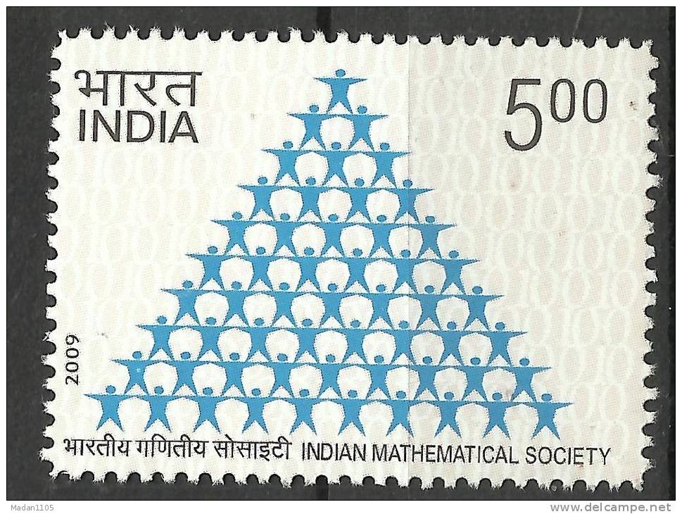 INDIA, 2009, Indian Mathematical Society, MNH, (**) - Nuevos