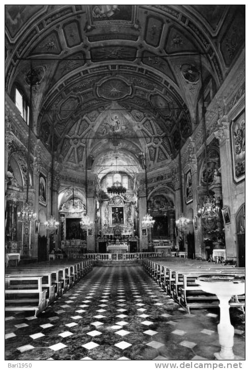 Bellissima   Cartolina   Anni  70       "  Moltedo D'Imperia  - Chiesa Parrocchiale Interno    " - Imperia