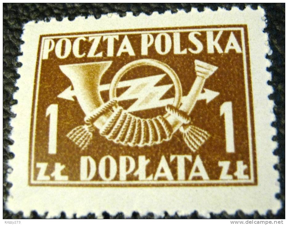 Poland 1946 Postage Due 1zl - Mint - Strafport