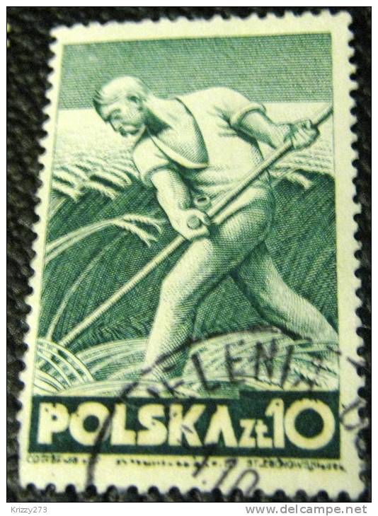 Poland 1947 Harvester 10zl - Used - Unused Stamps