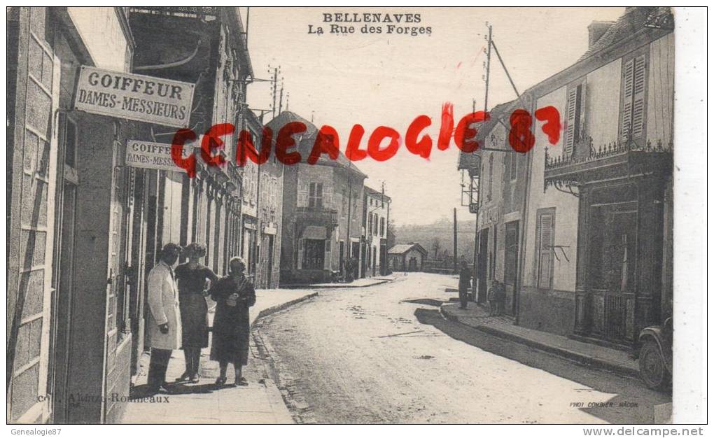 03 -  BELLENAVES - LA RUE DES FORGES   COIFFEUR - Altri & Non Classificati