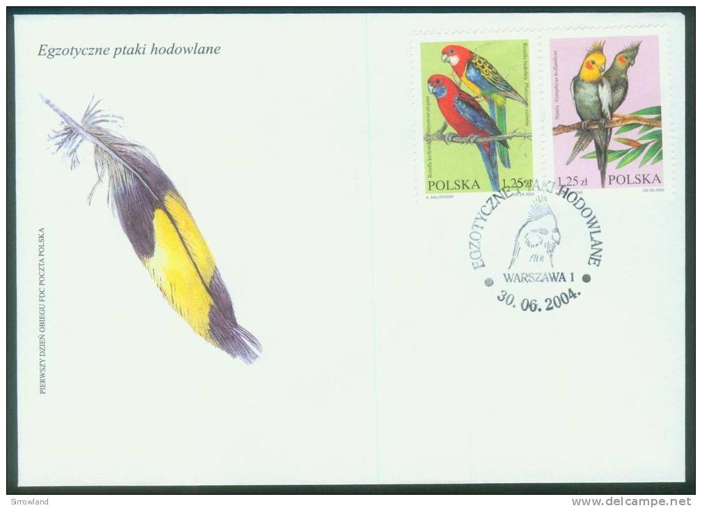 Polen  2004  Exotische Vögel  (1 FDC )  Mi: 4117-18 (2,50 EUR) - FDC