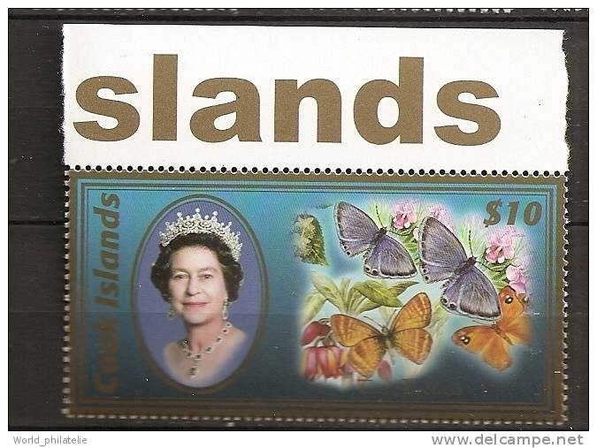 Cook 2007 N° 1288 ** Courant, Elisabeth II, Reine, Papillons, Fleurs - Cook Islands