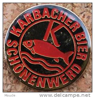 KARBACHER  BIER - BIERE - K - POISSON - SCHÖNENWERD       - (ROUGE) - Beer