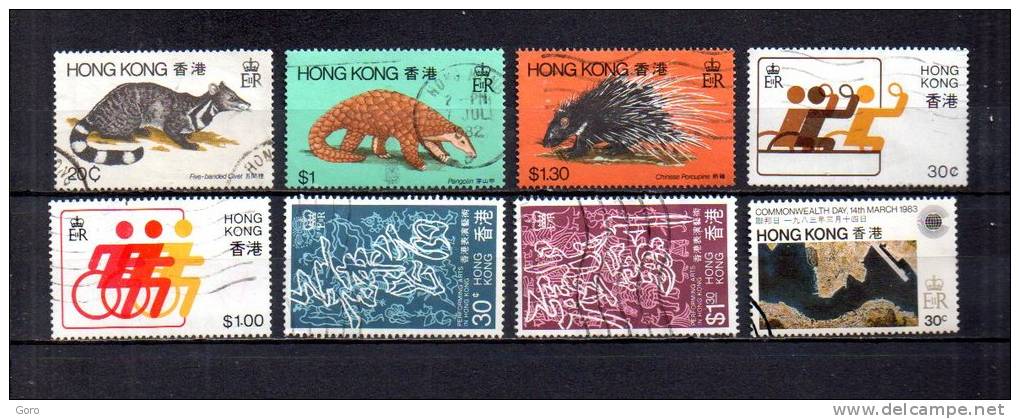 Hong Kong   1982-83  .-   Y&T Nº   378/380 - 398/399 - 405 - Oblitérés