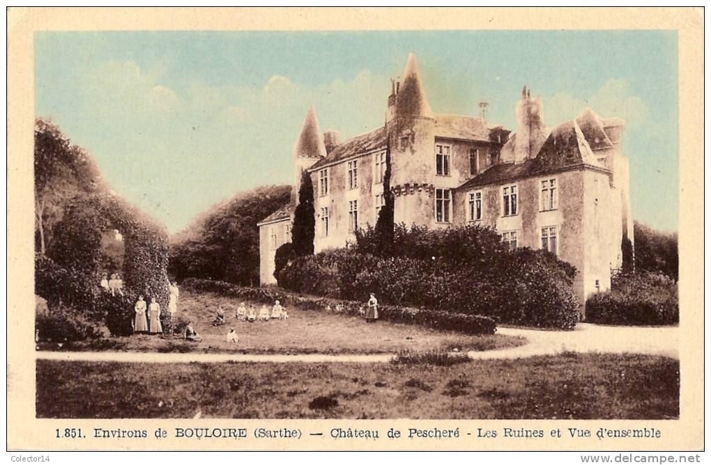 72 ENV. DE BOULOIRE CHATEAU DE PESCHERE 1951 - Bouloire