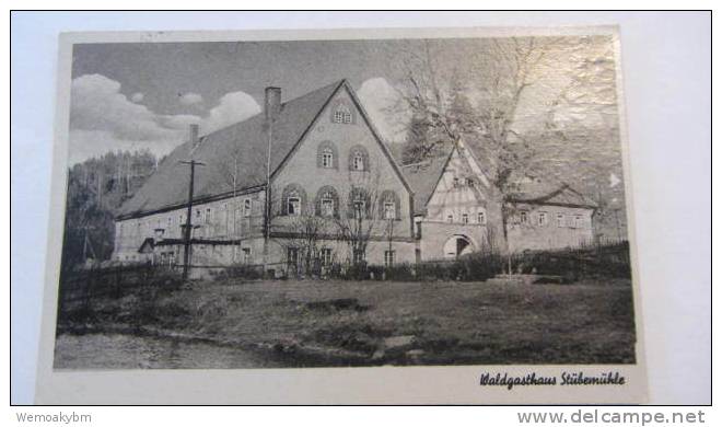 AK Vom Waldgasthaus Stübemühle Post: Dorfhain über Tharandt Vom August 1952 - Tharandt