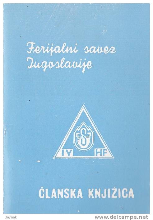 YUGOSLAVIA  -  YOUTH ALLIANCE  OF YUGOSLAVIA  -  BELGRAD  -   ID CARD   -    WITH LADY PHOTO - Historische Dokumente