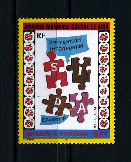 WALLIS FUTUNA 1998 N° 528** Neuf = MNH Superbe Cote 2.€ Journée Contre Le SIDA Puzzle - Ungebraucht