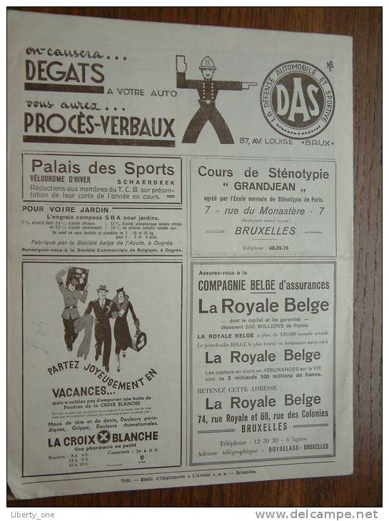 TOURING CLUB DE BELGIQUE - N° 4 / 15 Février 1935 ( Montaigu - Portique / 41e Année ) !! - 1900 - 1949