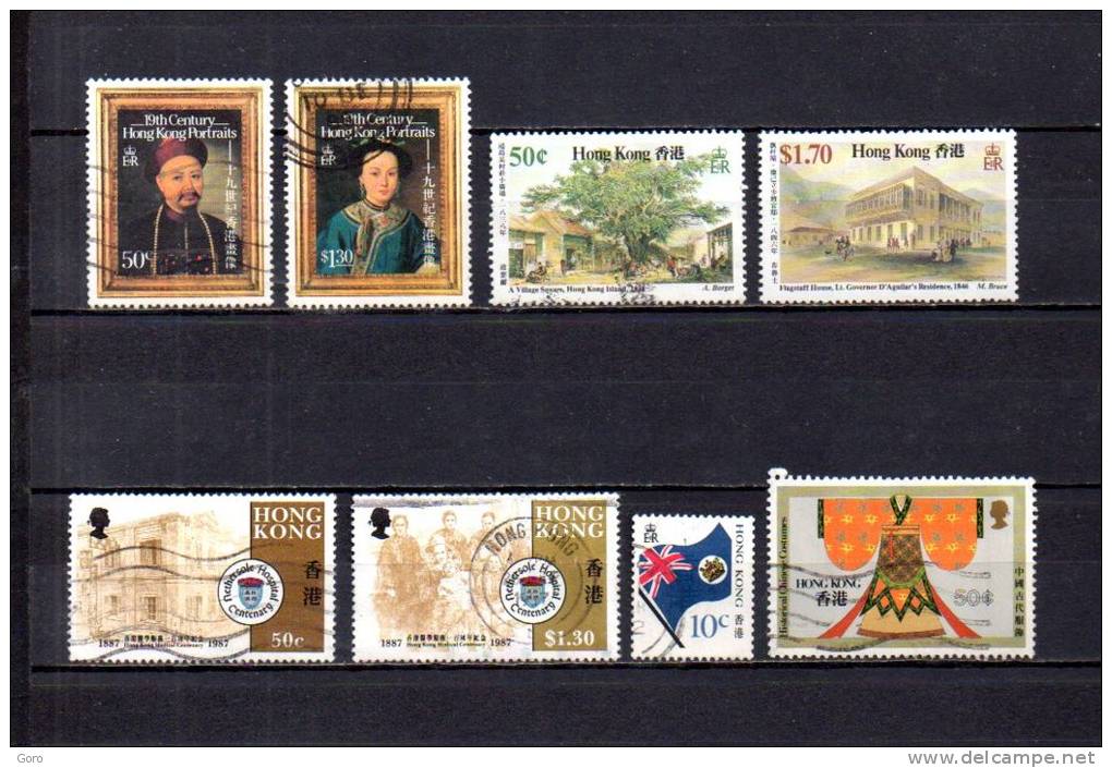 Hong Kong   1986-87  .-   Y&T  Nº   487/488 - 495 - 497 - 514/515 - 518 - 520 - Used Stamps
