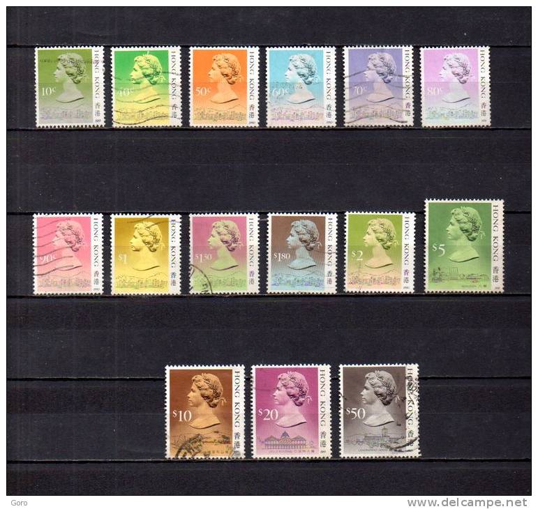 Hong Kong   1989  .-   Y&T  Nº   559/567 - 569/574 - Used Stamps