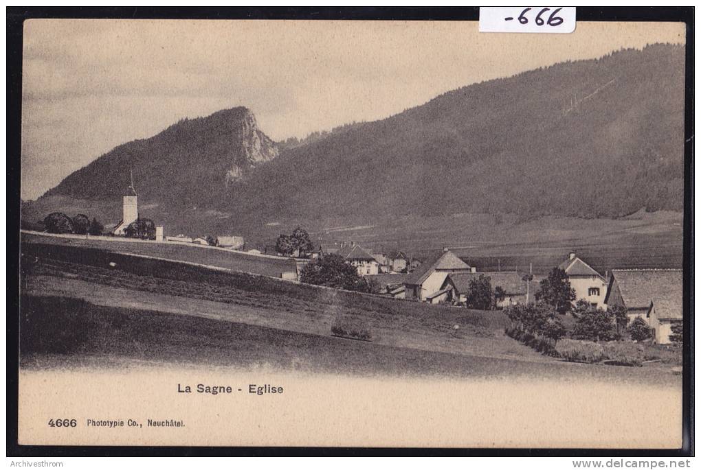 La Sagne - Eglise, Vers 1906 (-666) - La Sagne