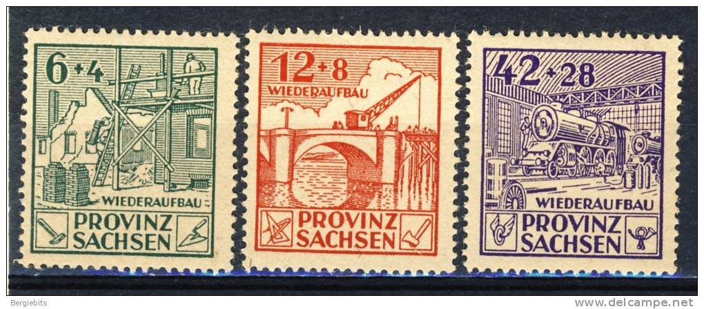 1946 Germany Provinz Sachsen MH Complete Set Of 3 - Other & Unclassified