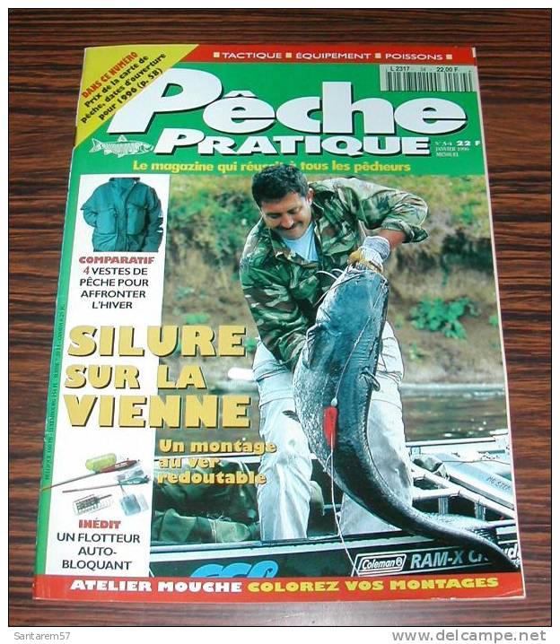 Revue Magasine MAGAZINE Pêche Pratique N° 34 - Janvier 1996 Silure Sur La Vienne ... - Chasse & Pêche