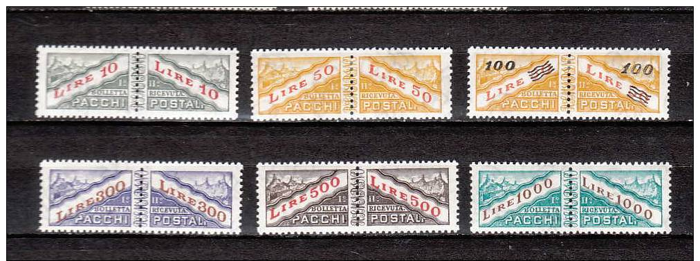 SAN MARINO-1965- Sc#  Q42-Q47-MINT NH FVF - $-8.40 -SALE $2.20 - Paquetes Postales