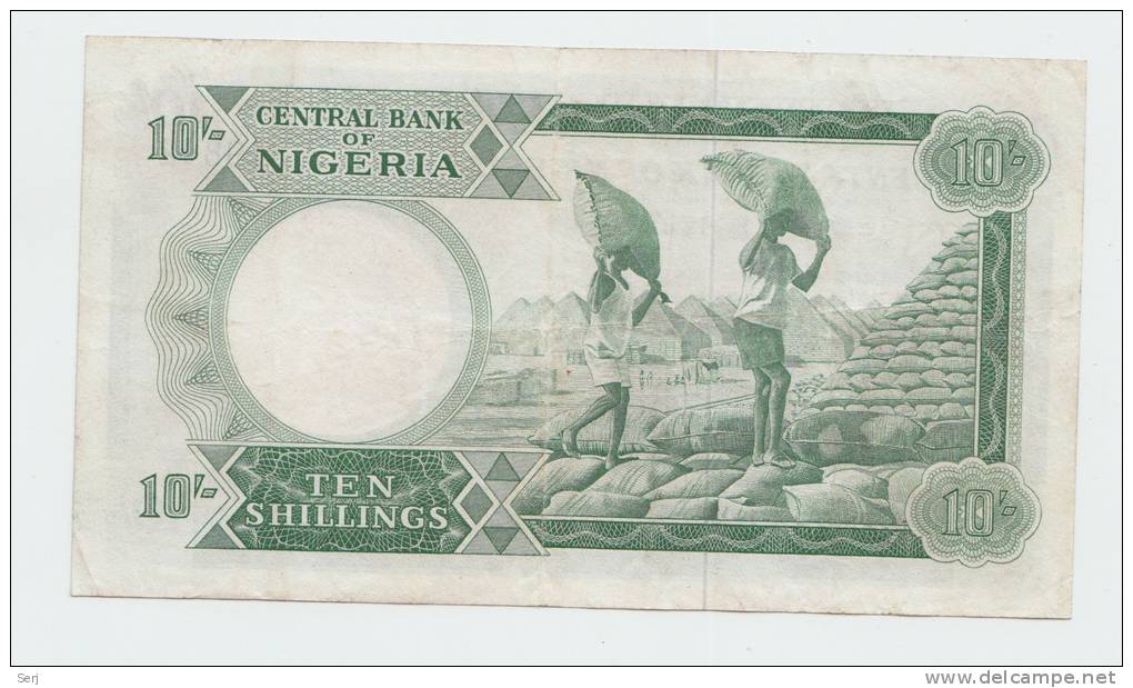 Nigeria 10 Shillings 1967 VF+ P 7 - Nigeria