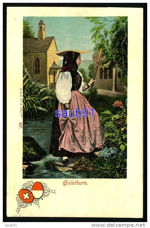 Soleure - Solothurn -  Femme En Costume Régional Suisse  -  Schweizertrachten  - Foklore   - Réf : 27479 - Soleure