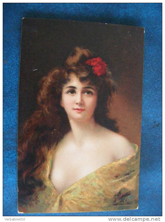 CP..ASTI..JEUNE FEMME  EN TENUE VAPOREUSE..SERIE 1292....1906 - Asti