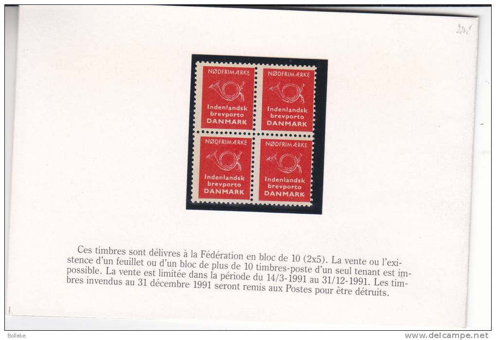 Danemark - Timbres-postes " D'état D'urgence " ** - MNH - Dans Carnet Officiel - Unused Stamps