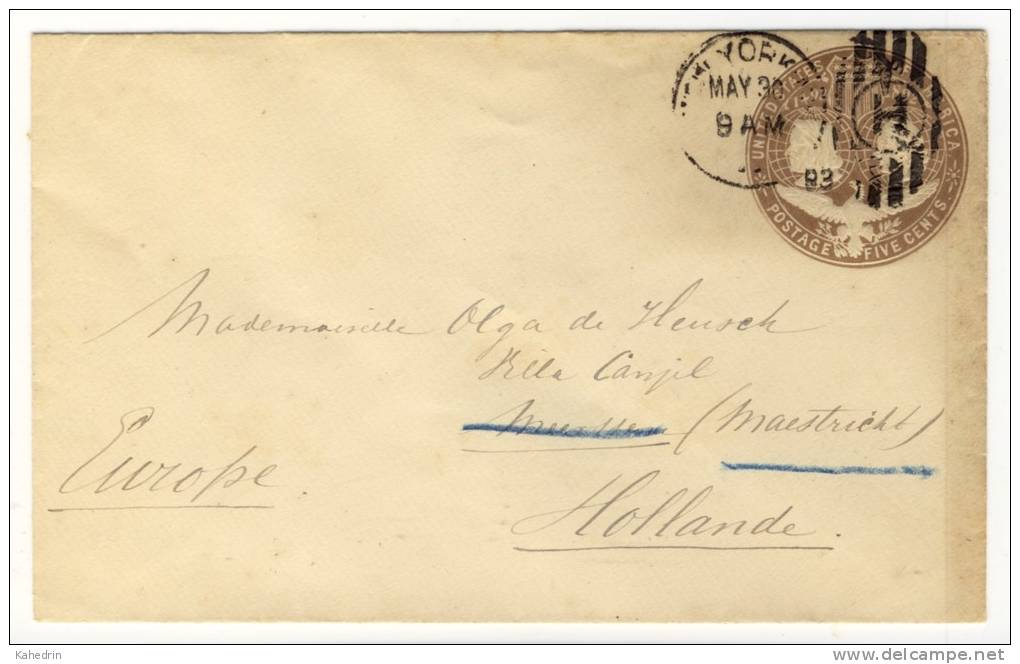 USA America 1893, Columbus Cover From New York To Maastricht (Holland) - ...-1900