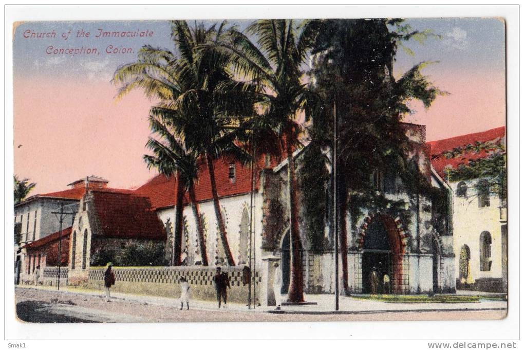 AMERICA PARAGUAY CONCEPCION, COLON CHURCH OF THE IMMACULATE OLD POSTCARD - Paraguay