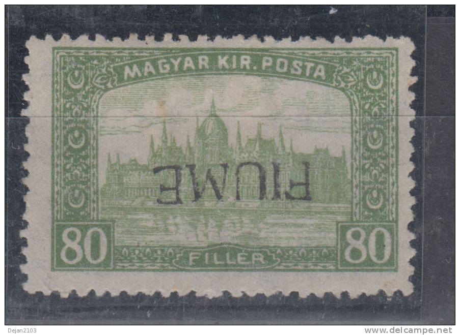 Italy Hungary Fiume 80 Filler Inverted Overprint Mi#20II 1918 MH * - Fiume & Kupa