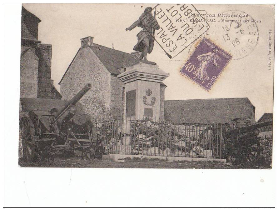 12 LE NAYRAC  Coin Du VILLAGE  MONUMENT Aux  MORTS  CANONS  En  1928 - Other & Unclassified