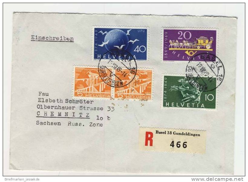 Schweiz Michel No. 522 - 524 , 530 Gestempelt Used Auf Brief - Lettres & Documents