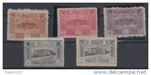 Turkey Building 5 Stamps MH * - Otros & Sin Clasificación